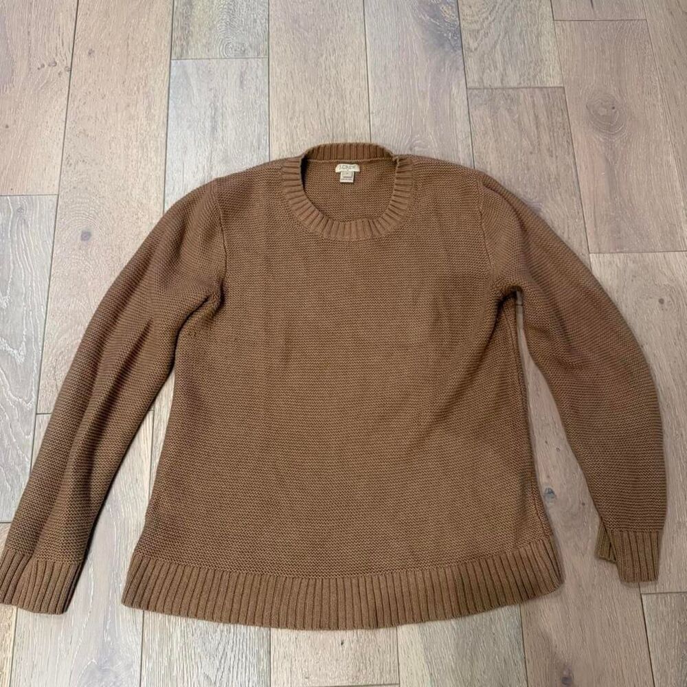 Jcrew Women's Brown and Tan Jumper